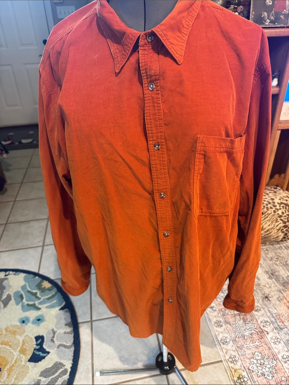 Cherokee Rust Orange Corduroy Shirt Jacket
